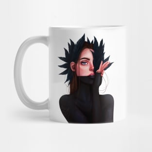 Girl with feathers Mug